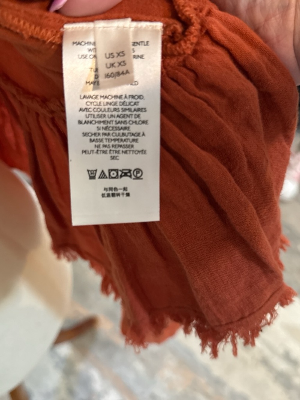 Free People Rust-Orange Ruffled Button Jacket - Picture 6 of 7